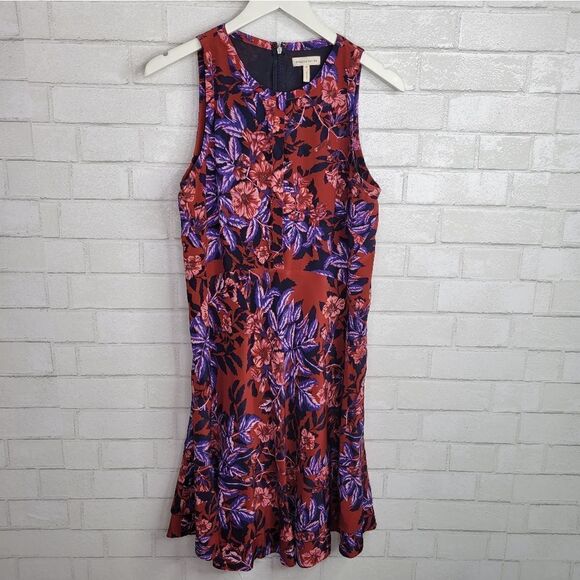 Rebecca Taylor Dresses & Skirts - Rebecca Taylor Red Blue Floral Silk Dress